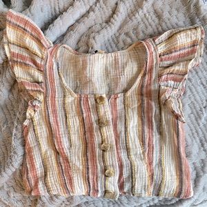 Multi colored AE crop top